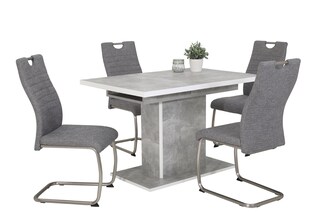 Esstisch ALICE T 120-160 x 80 cm betongrau