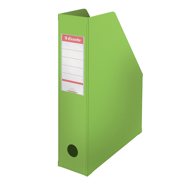 10 porte revues dos 10 cm en PVC Esselte coloris classique vert