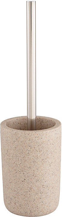 Brosse WC et support GoodHome Jubba en polyrésine et acier inoxydable coloris beige