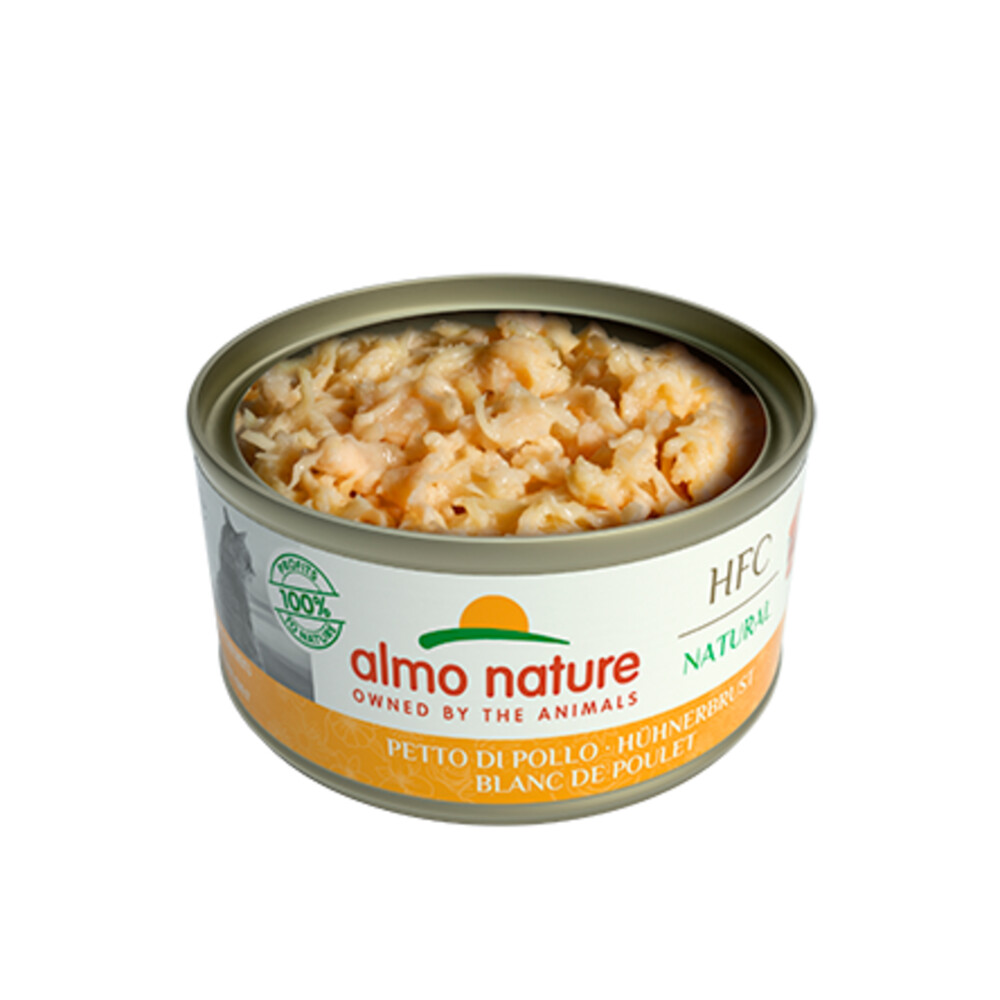 Almo Nature HFC Natural Kattenvoer Nat Blikje Kippenborst70 gr