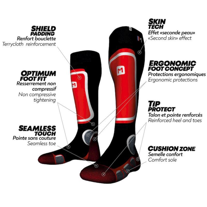 Back Side + - Chaussettes ski