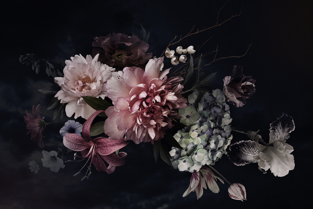 Akustikbild BLÜTENBOUQUET IV 80x120cm, 7kg