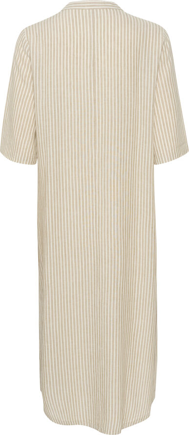 Kaffe KAmilia Kaftan Dress Chinchilla/chalk stripe