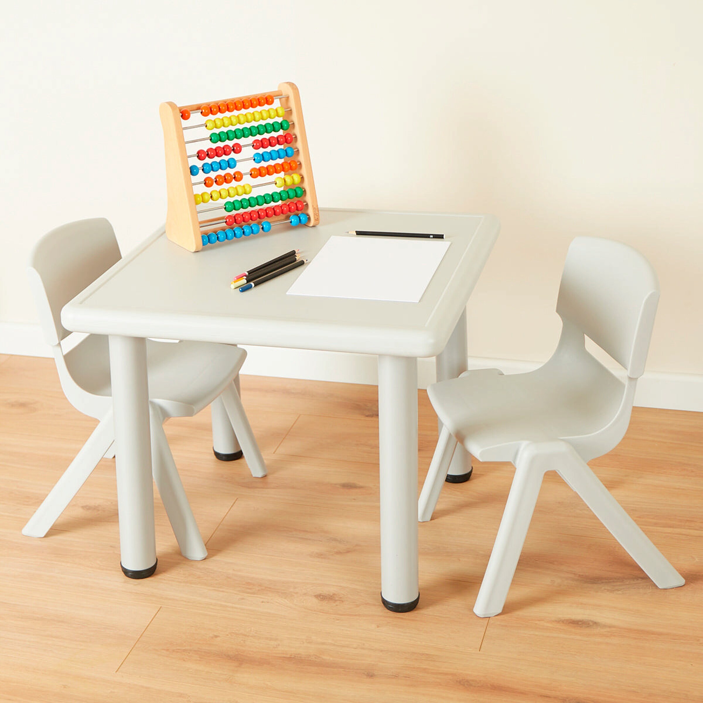 Bieco Kindertisch, Design: Eisgrau Grau
