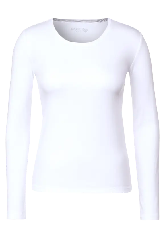 Basic Langarmshirt - White