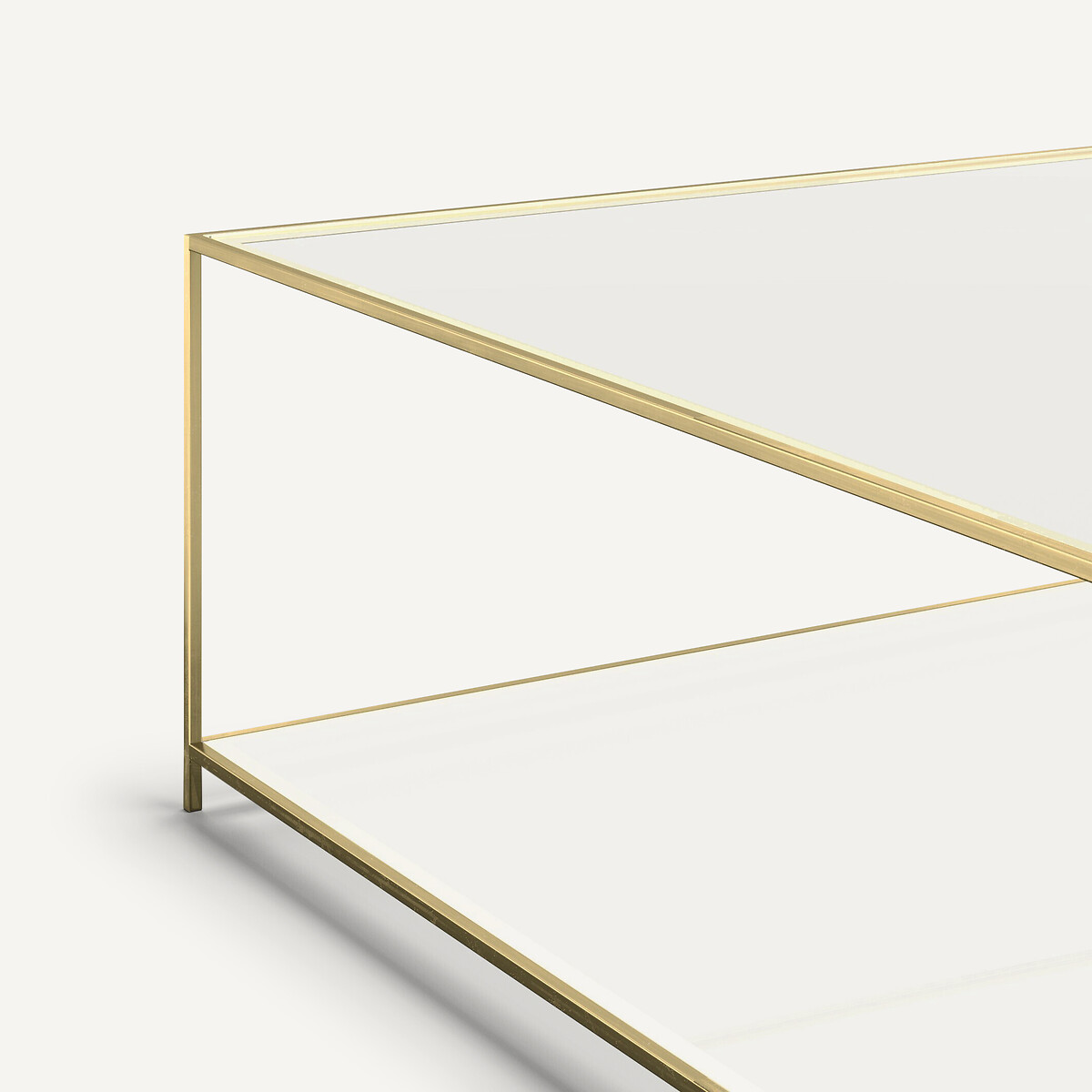 AM.PM<br>Mesa de centro quadrada em vidro temperado, Sybil