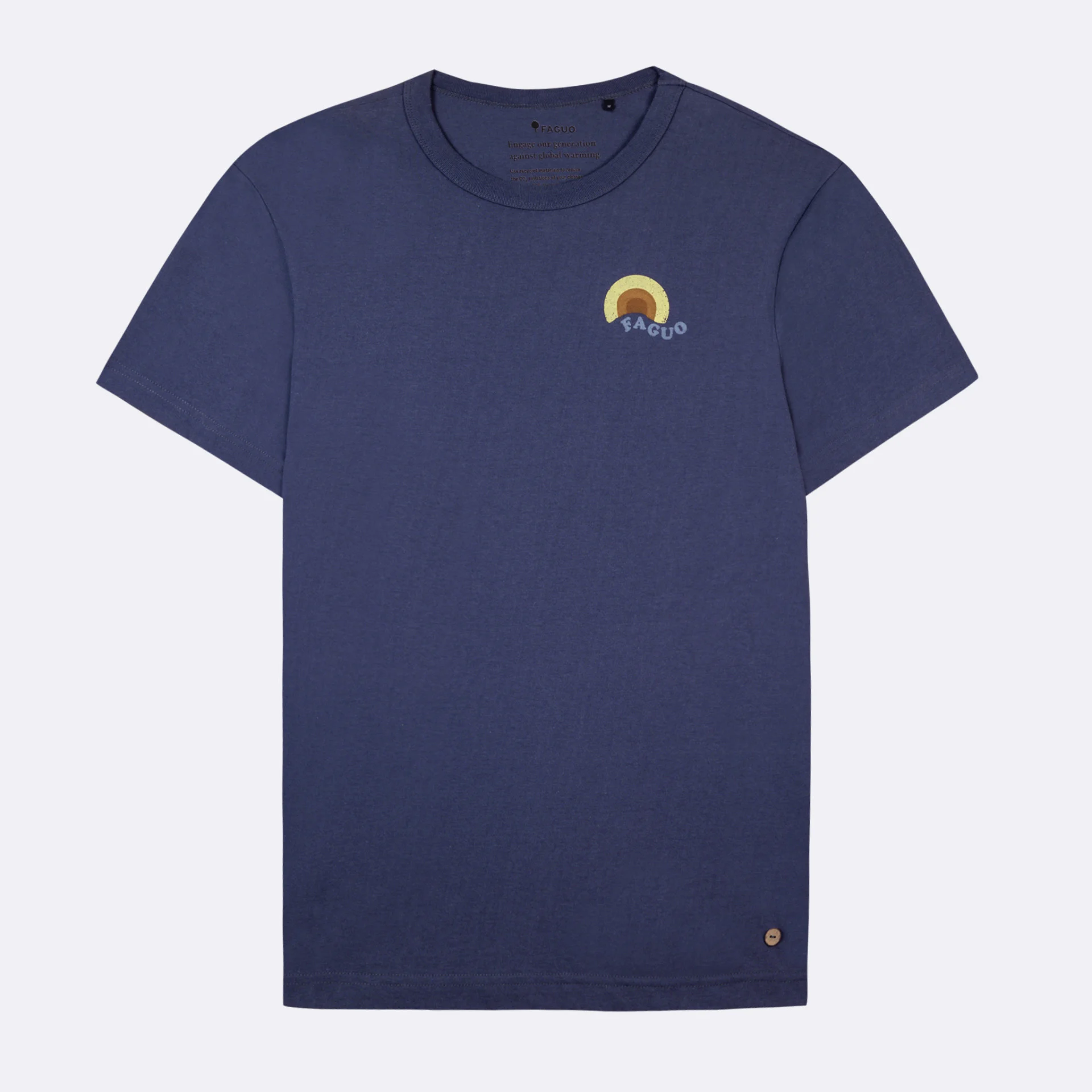 T-shirt bleu Off To The Sea coton et coton recyclé - modèle lugny
