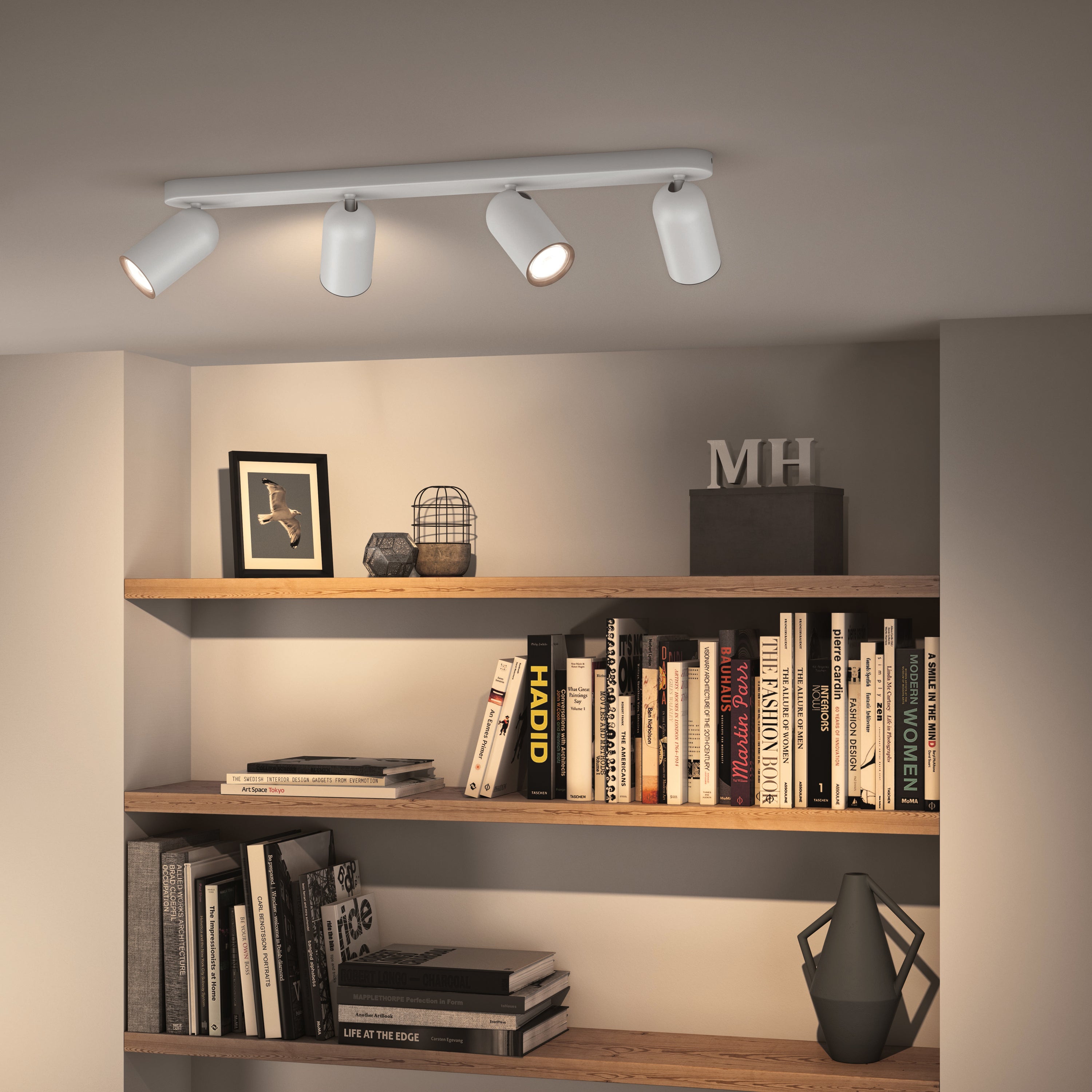 Philips Pongee Opbouwspot - 4x Philips LED Scene Switch