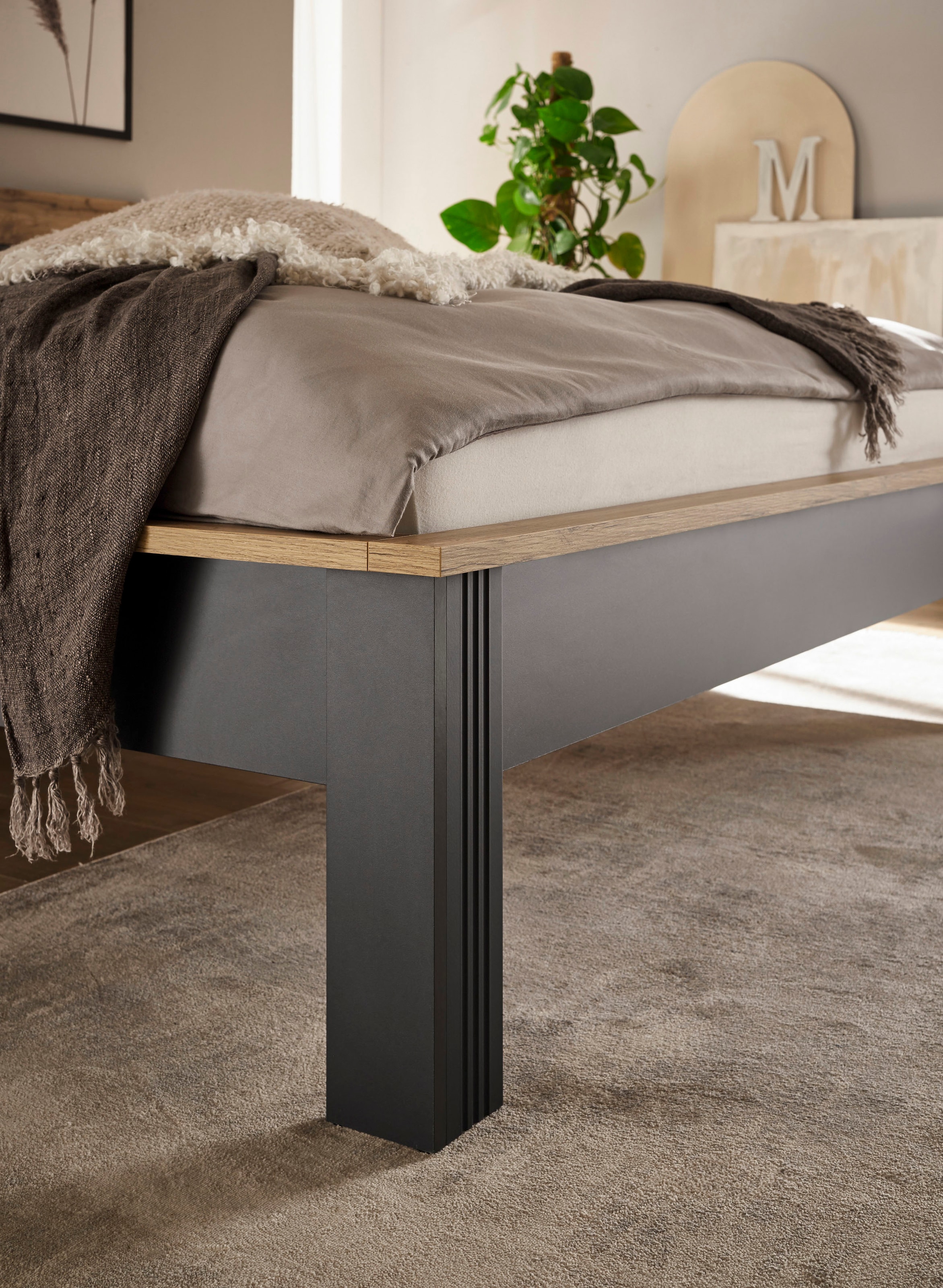Home affaire Einzelbett »WESTMINSTER Bett im Landhausstil, Doppelbett, Bettgestell« in verschiedenen Farben verfügbar, Liegefläche 90/140/180x200 cm