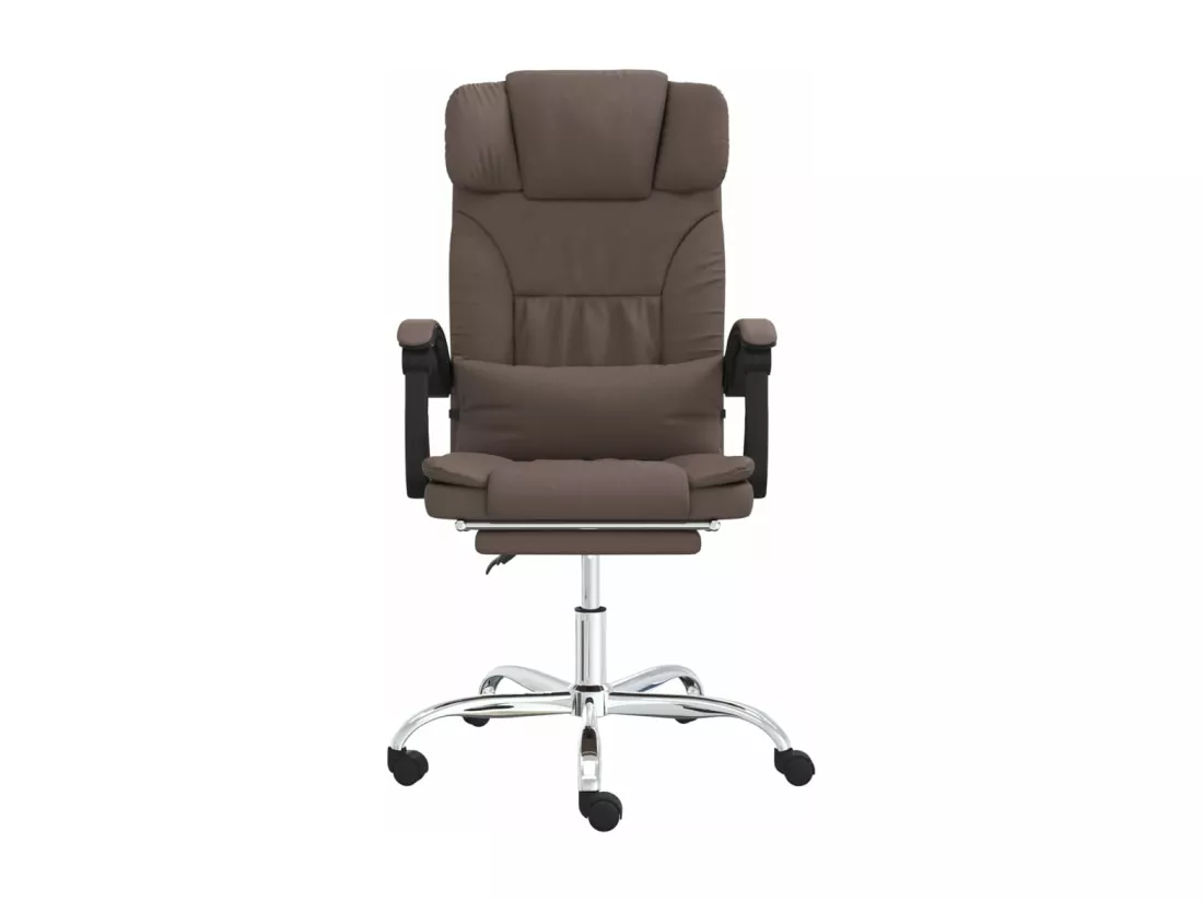 Fauteuil de massage inclinable de bureau Marron Similicuir