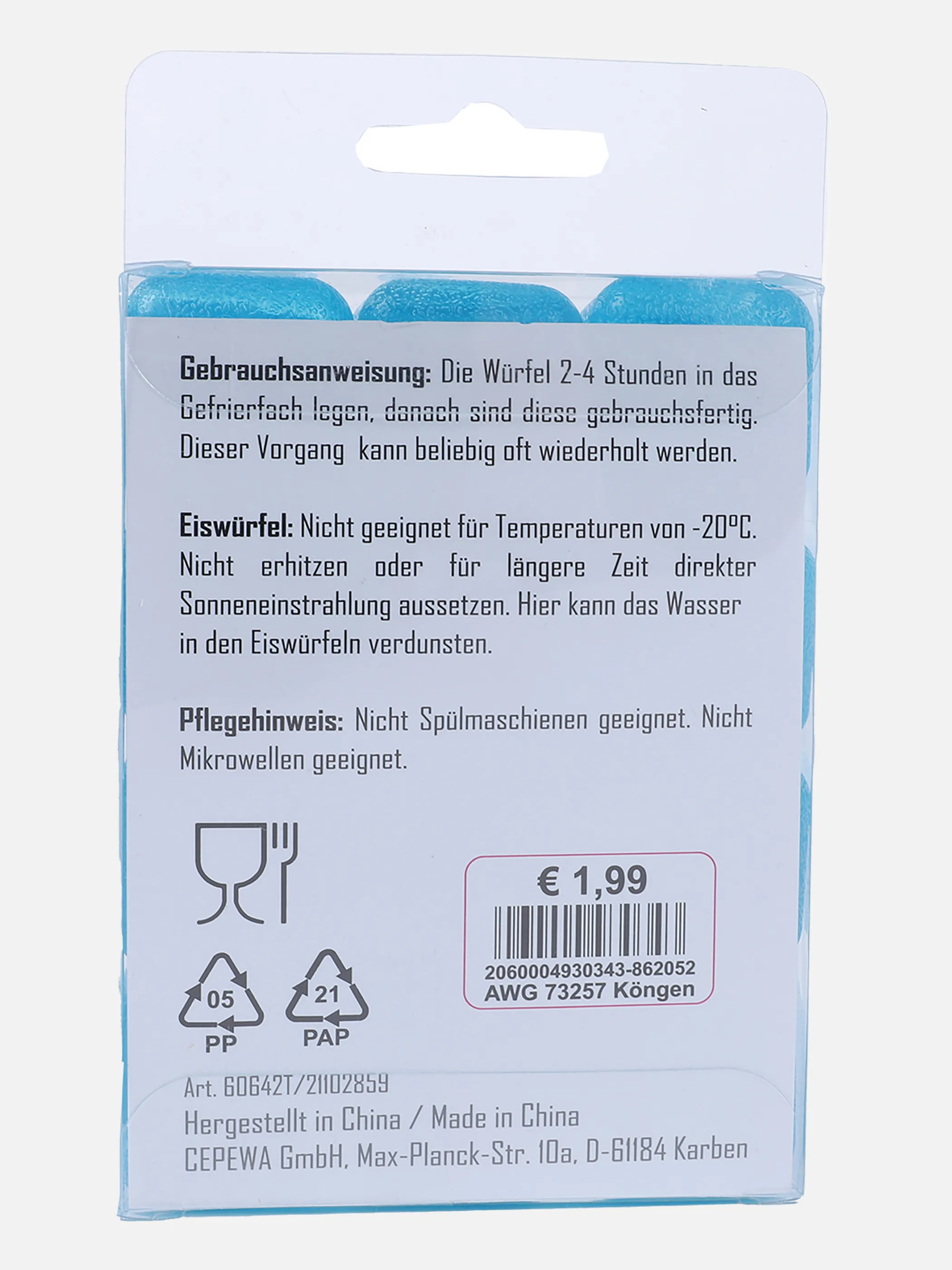 Party-Eiswürfel aus Kunststoff,12 Stück