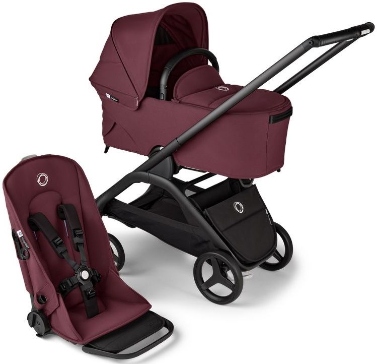 Bugaboo Dragonfly Kinderwagen - Dark Cherry Red Bekleding
