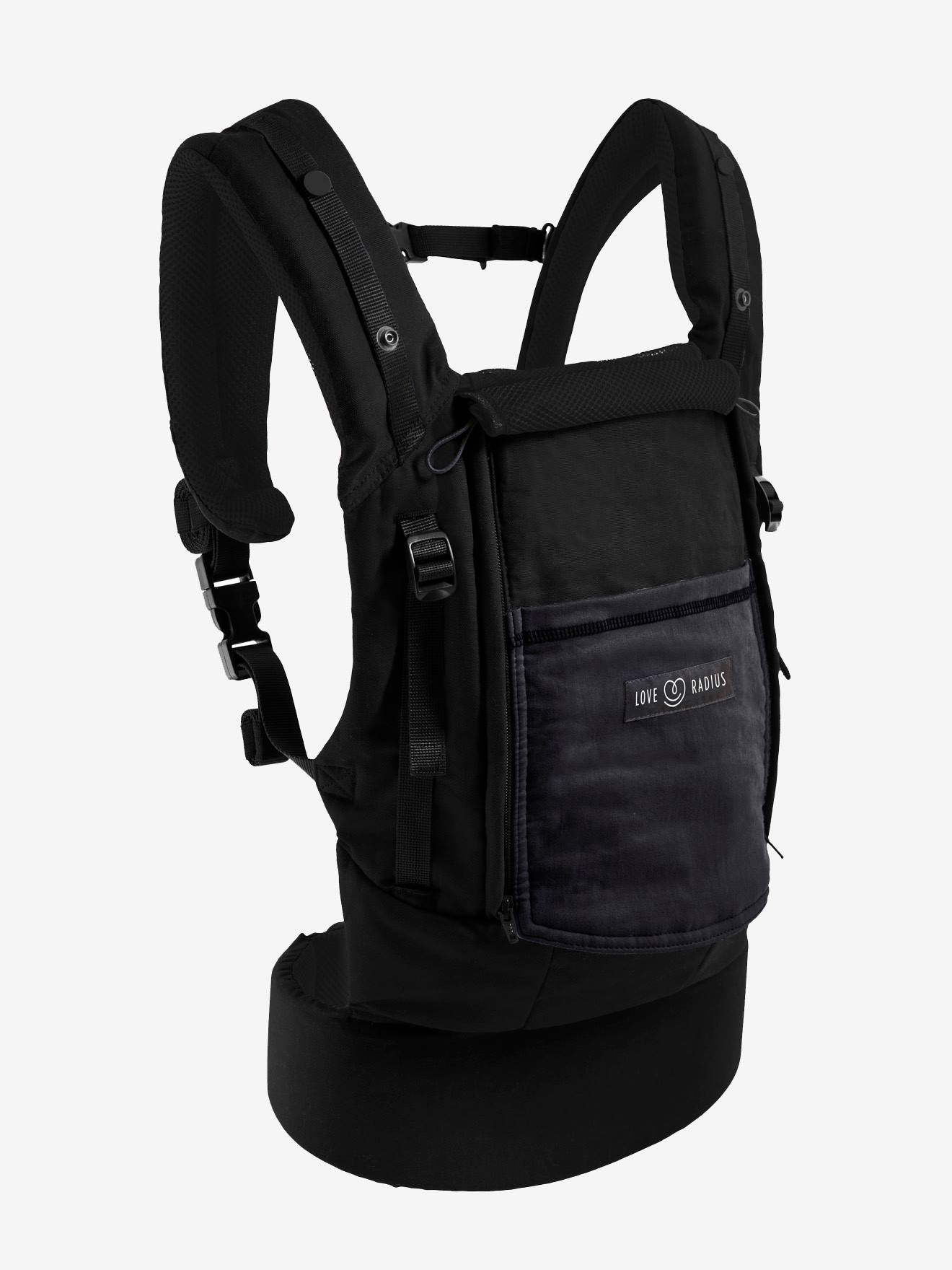 Canguru para bebês Physio Carrier LOVE RADIUS da JE PORTE MON BEBE, cor cinza claro liso