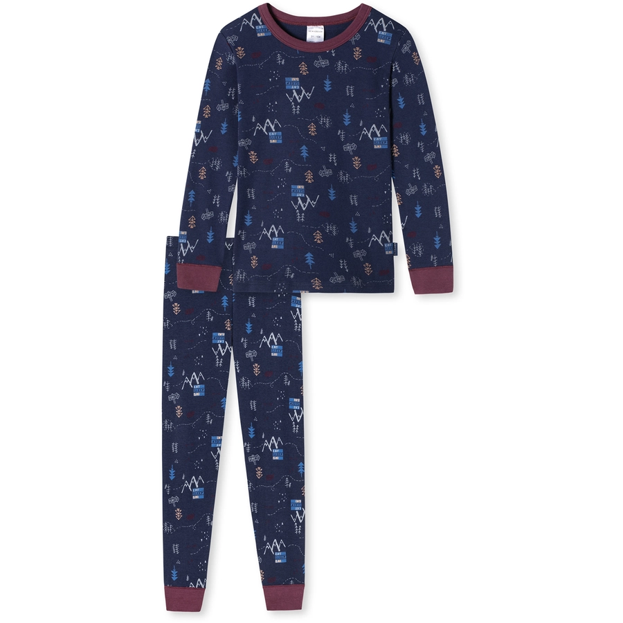 Schiesser Pyjama Wild Animals dunkelblau