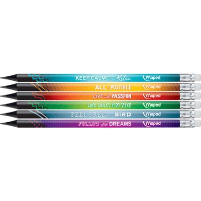 Maped Black'Peps Energy - Pot de 72 crayons à papier - HB - embout gomme