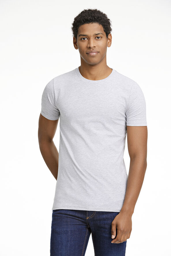 Lindbergh Mens stretch crew neck tee S/S Grå