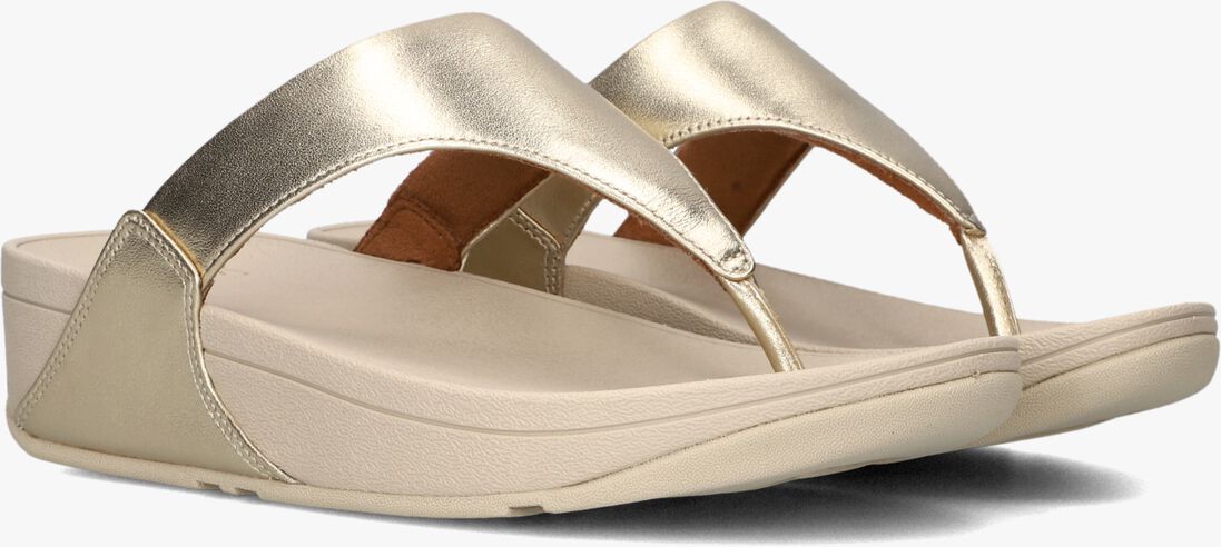 gouden fitflop slippers lulu leather toe-post