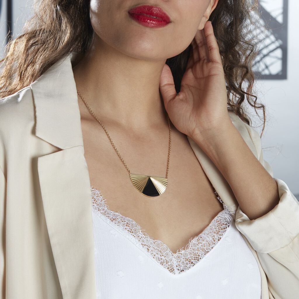 Collier Acier Dore Sunshine