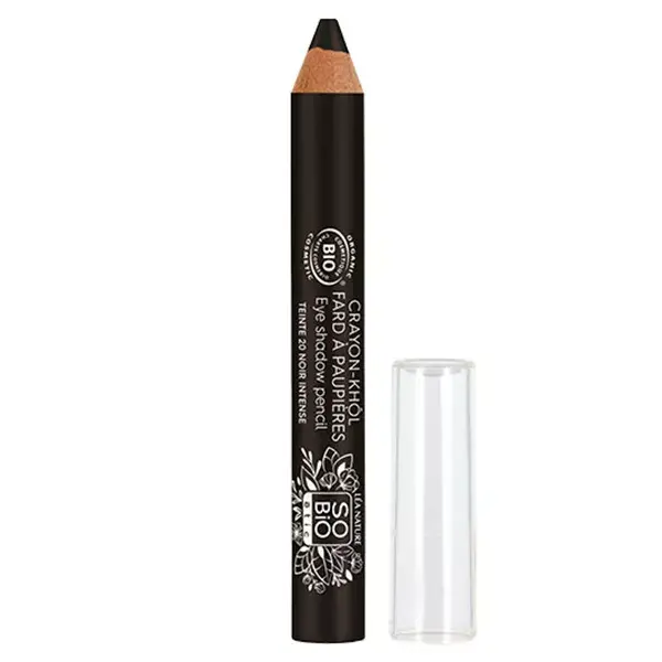 Lápis de Sombra Jumbo Léa Nature SO BiO étic Eyes nº 20 Preto Intenso Orgânico 6g