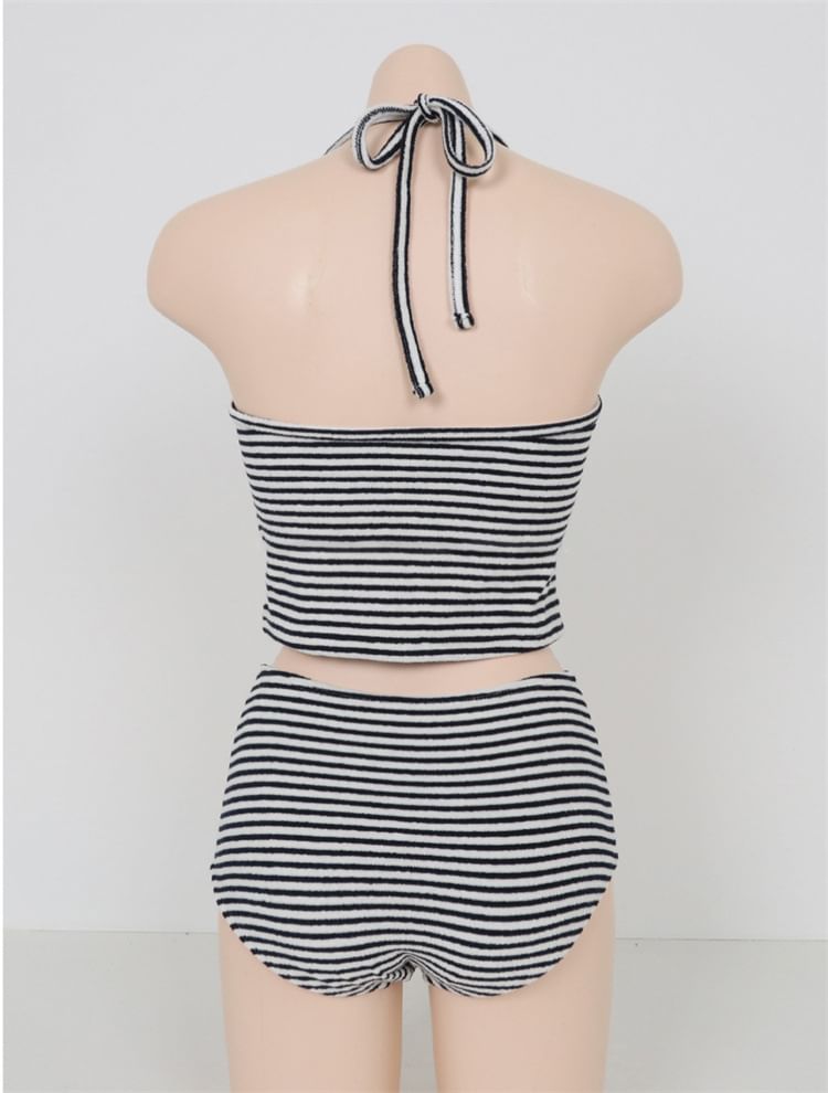Tiaramond - Halter gestreepte tankiniset