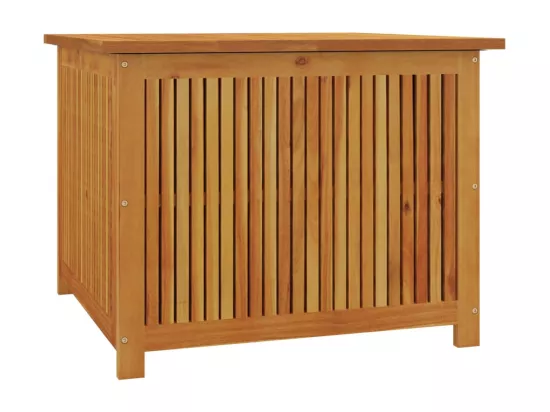 Boîte de rangement de jardin 75x75x58 cm bois massif d'acacia