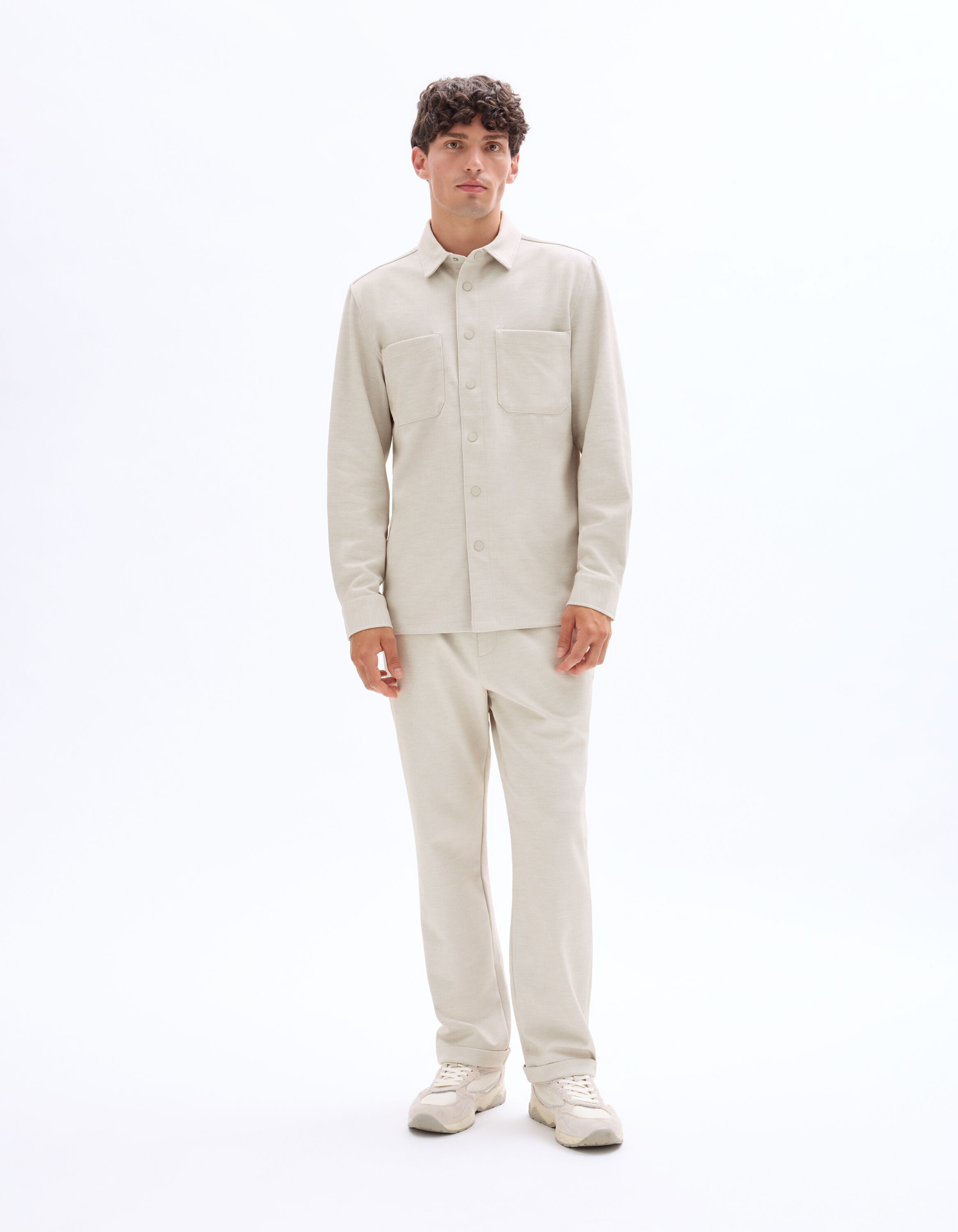 Pantalon 24H slim stretch 7/8e - beige
