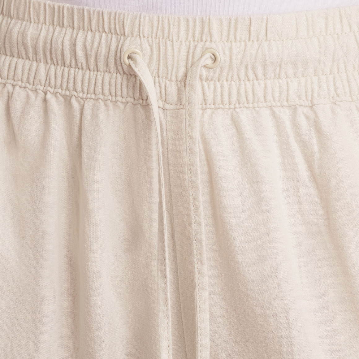 Gina Benotti Damen Leinen-Hose mit Elastikbund beige