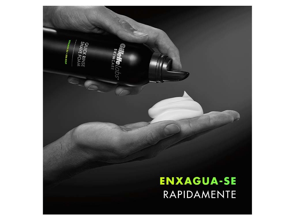 ESPUMA DE BARBEAR FÁCIL DE ENXAGUAR GILLETTE LABS 240 ML