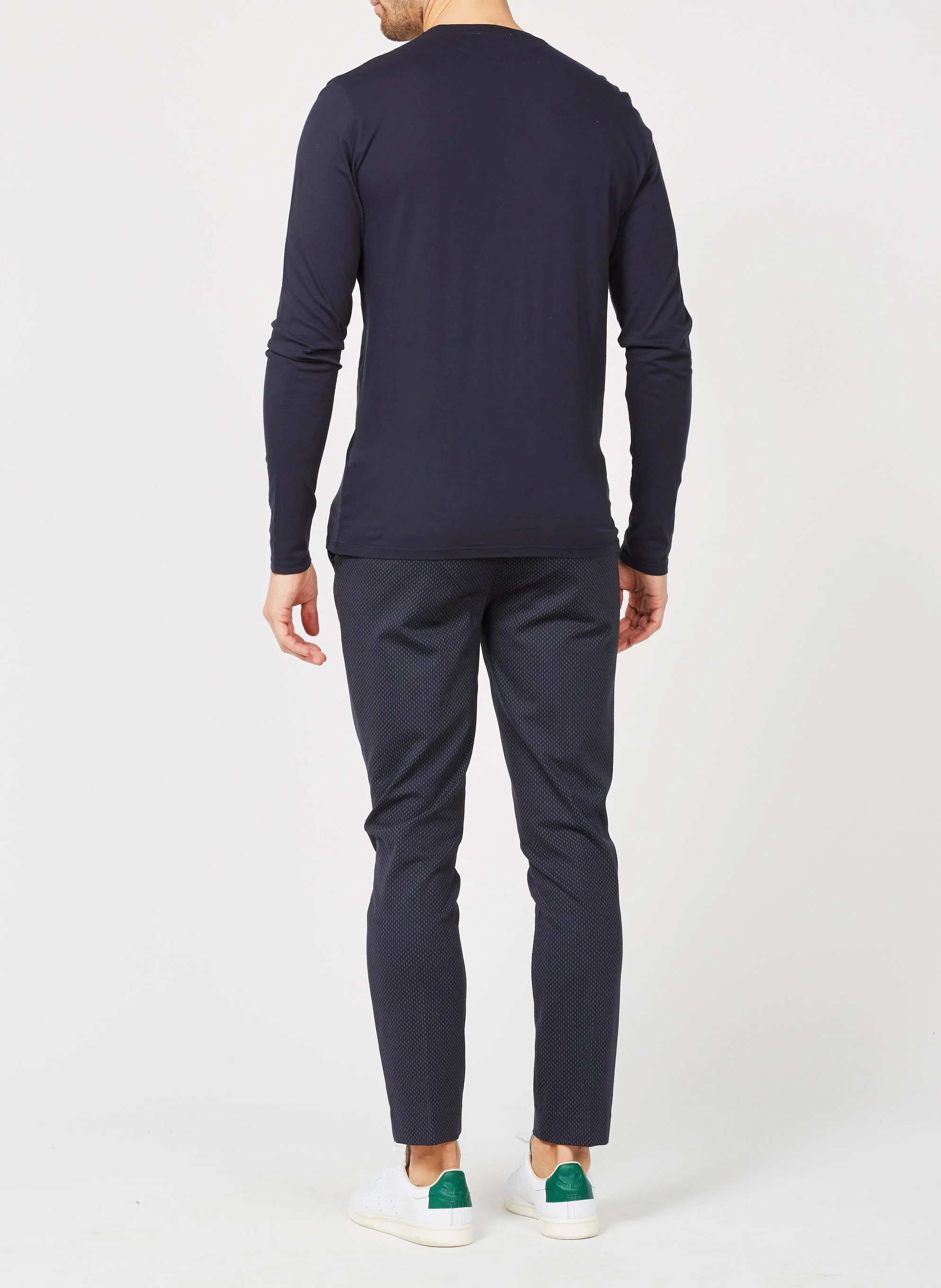 DECATUR - Tee-shirt col rond regular-fit en coton | Bleu