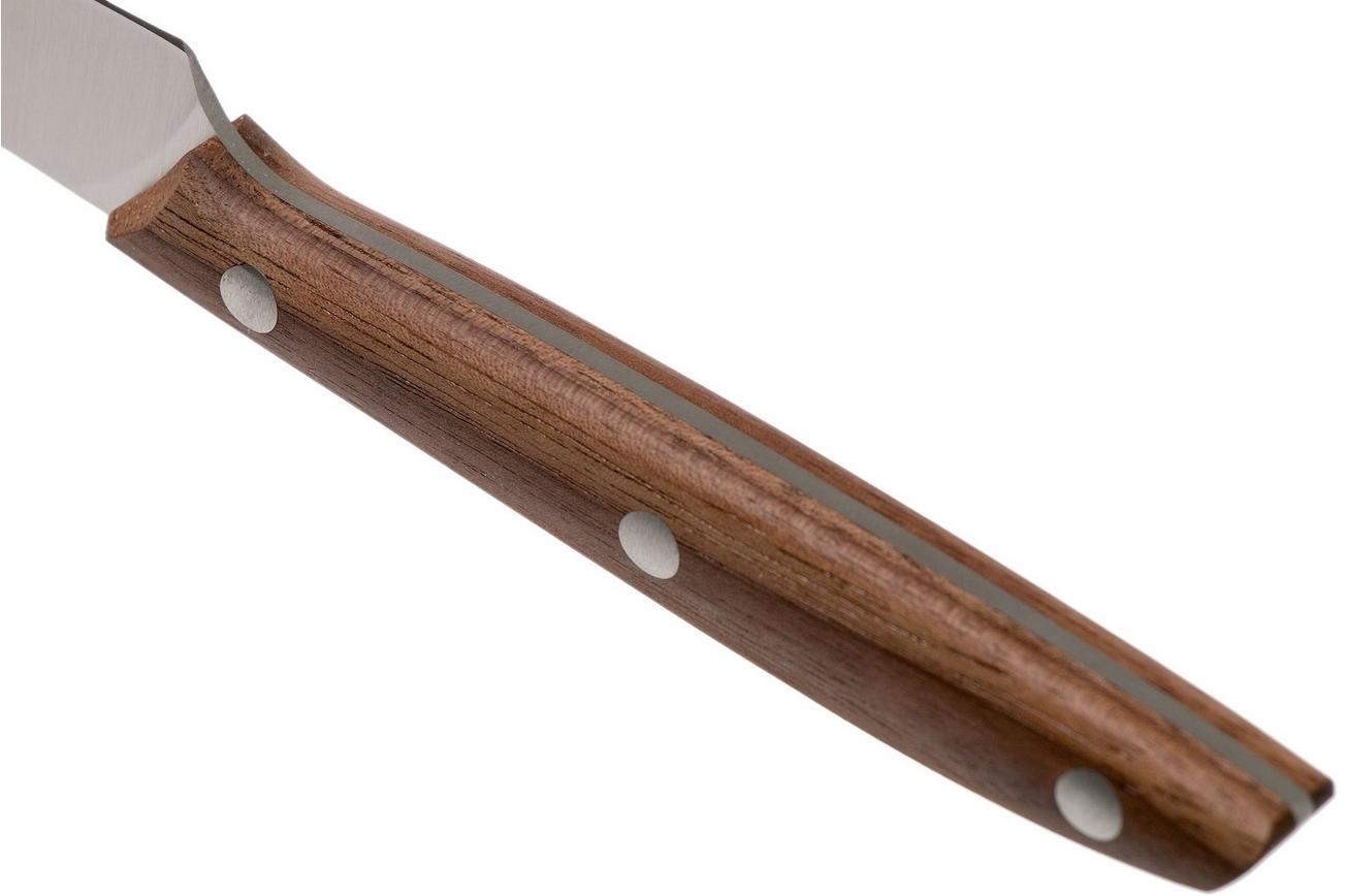 Due Cigni 1896, 2C1003DNO gekarteld steakmes 11 cm, walnoothout