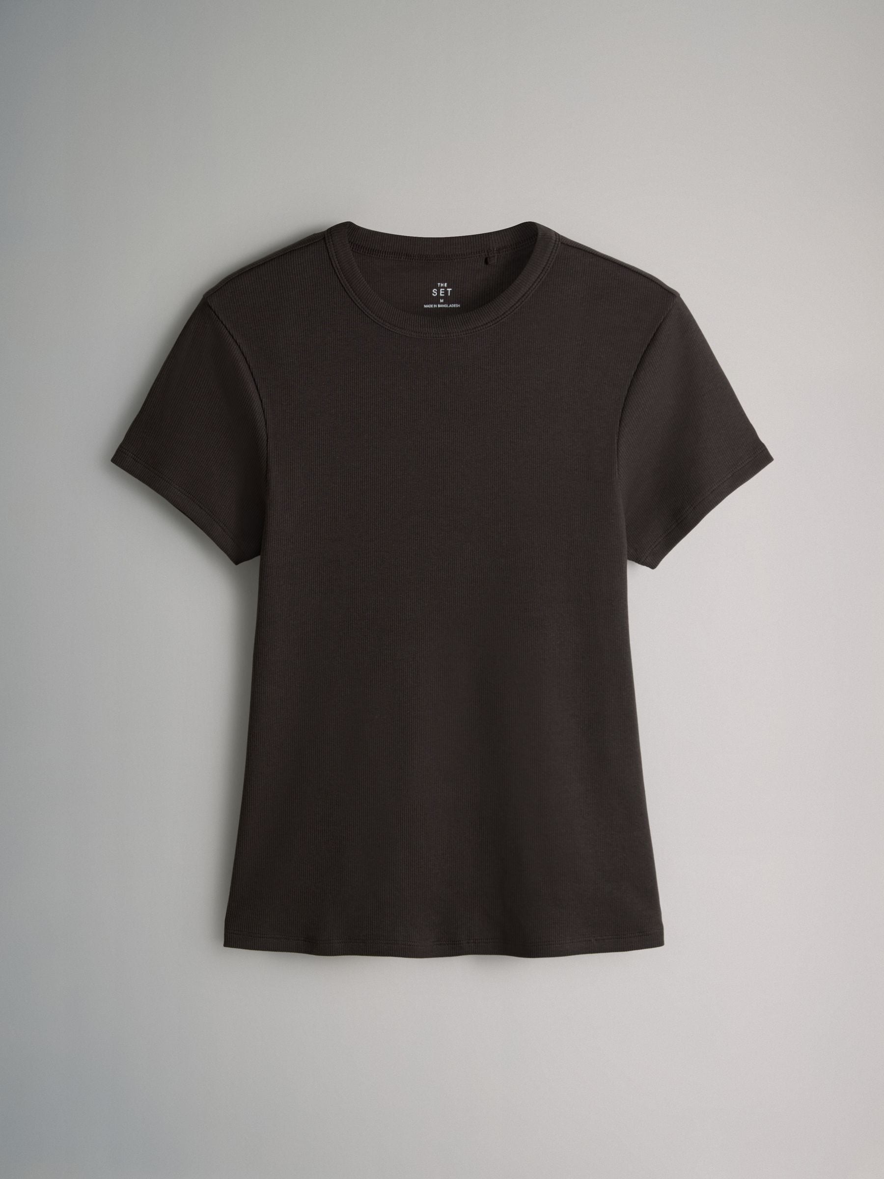 Neutraal - The Set 5 Pack Korte Mouw Geribd T-shirt