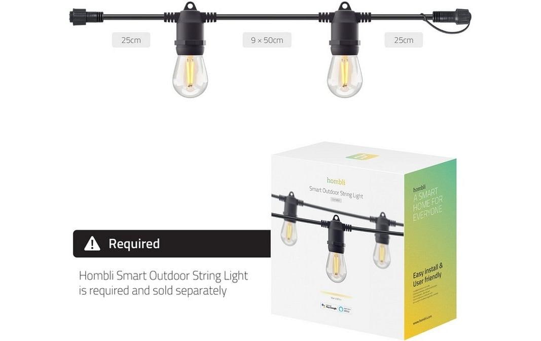 Gartenleuchte String Light 5m VerlängerungSmart Outdoor Lichterkette Extension