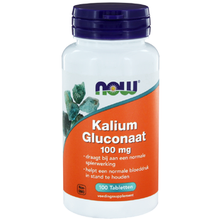 NOW Kalium Gluconaat 100mg Tabletten 100ST