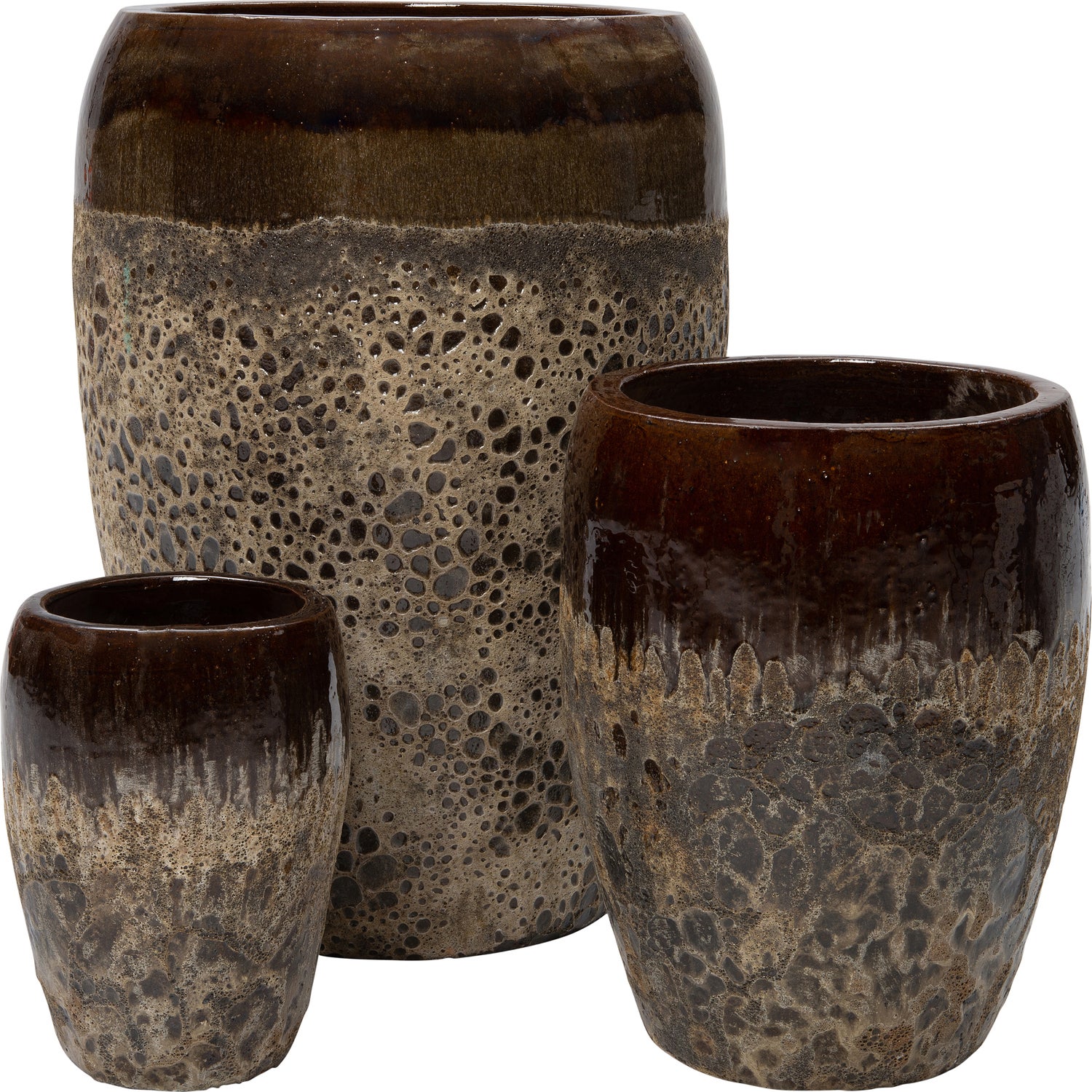 Intratuin bloempot Amin bruin D 37 H 47 cm