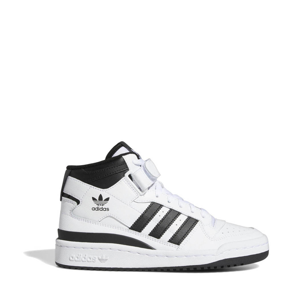 adidas Forum Mid leren sneakers wit/zwart