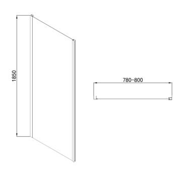Allibert douchewand Happy 80x185cm wit