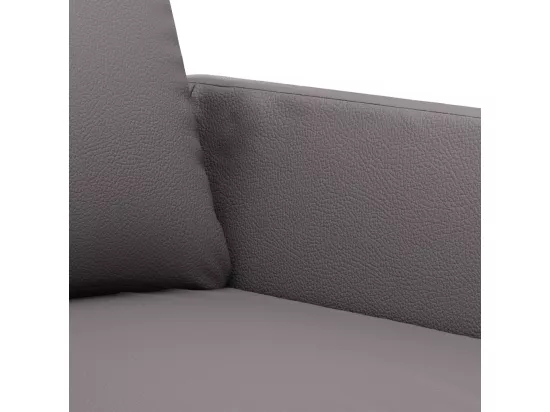 Canapé à 3 places Gris 180 cm Similicuir