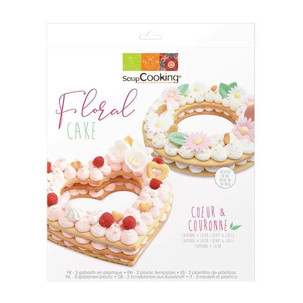 Kit Floral cake - Cœur et Couronne Scrapcooking