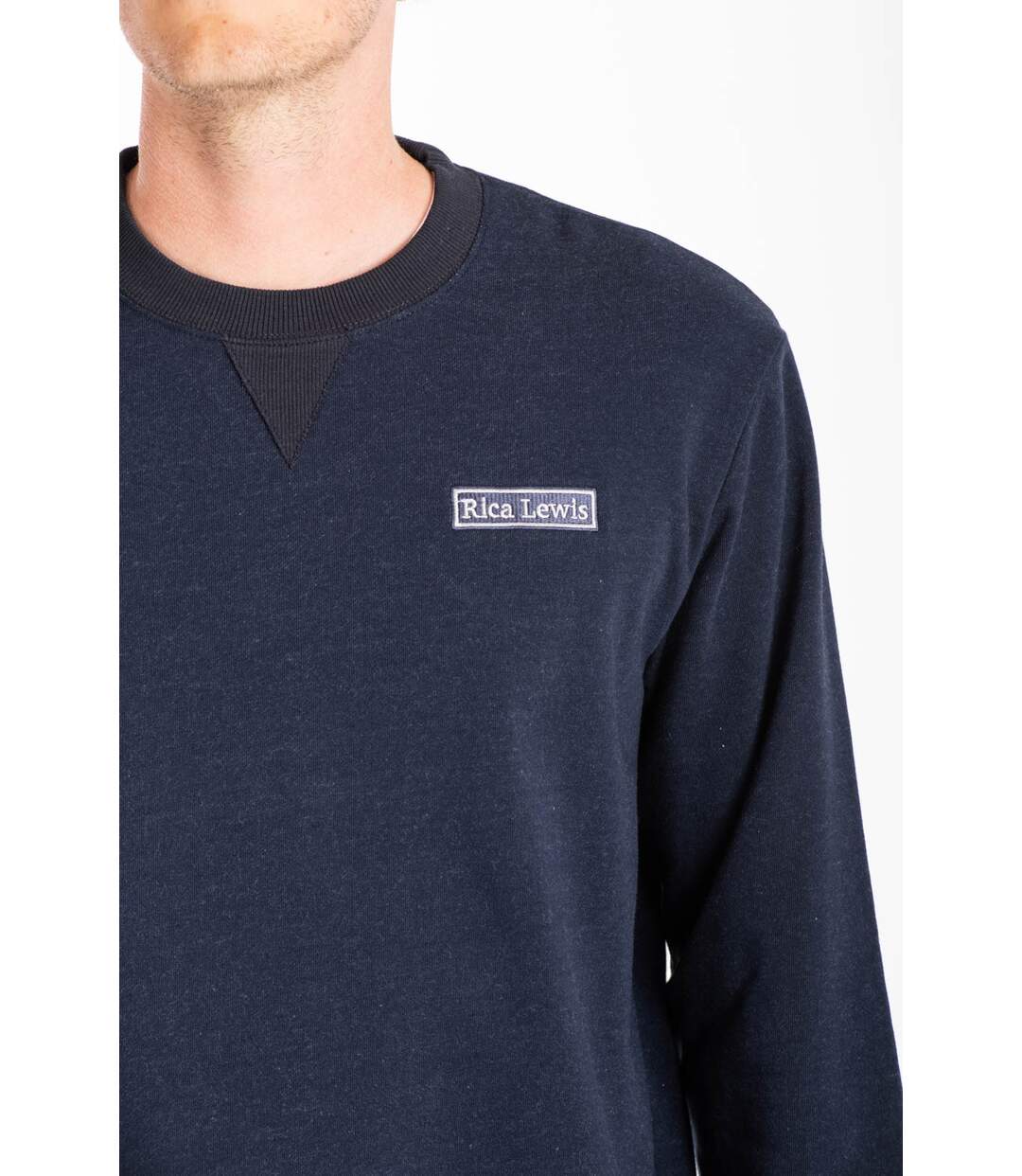 Sweat à col rond style denim MATTIA DENIM