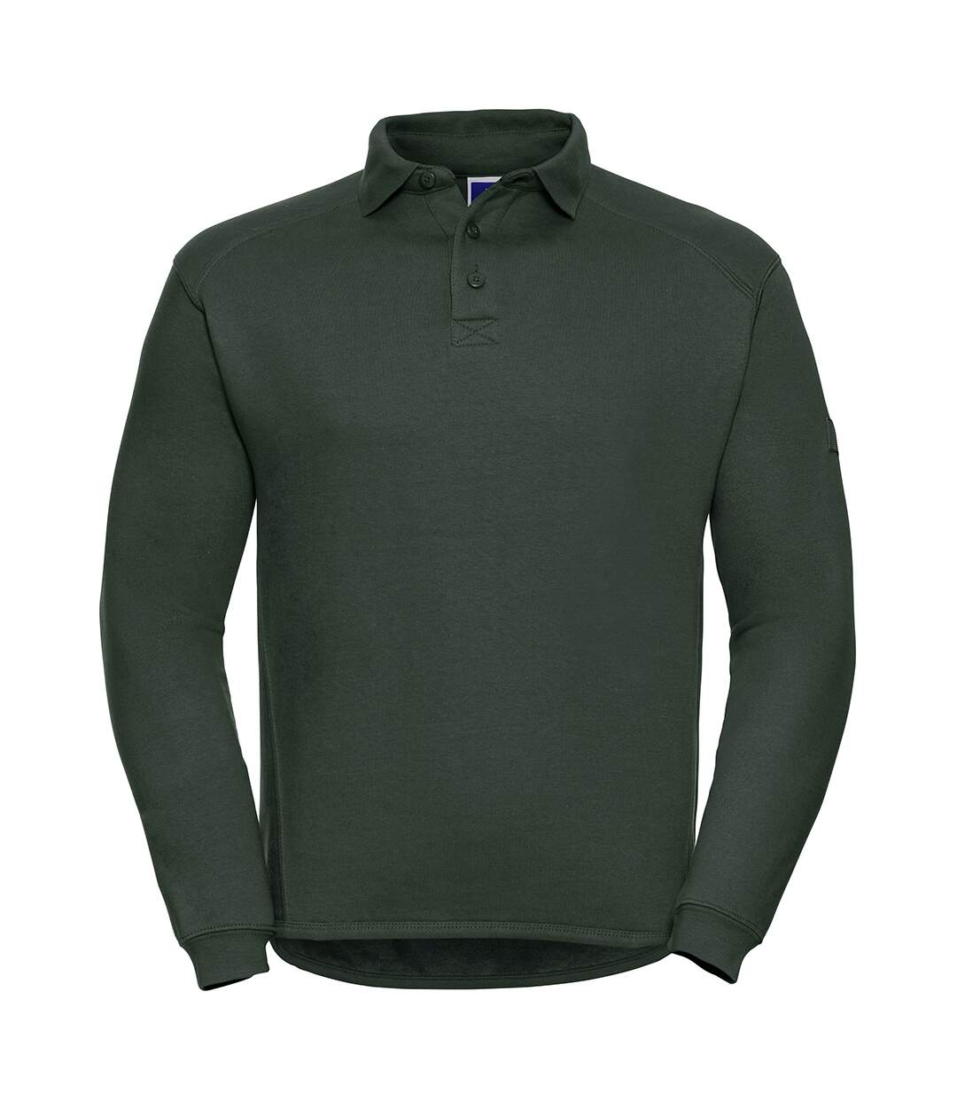 Russell Europe - Sweatshirt avec col et boutons - Homme (Vert bouteille) - UTRW3275
