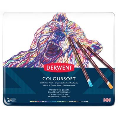 Derwent Coloursoft Pencil Tin Set Of 24
