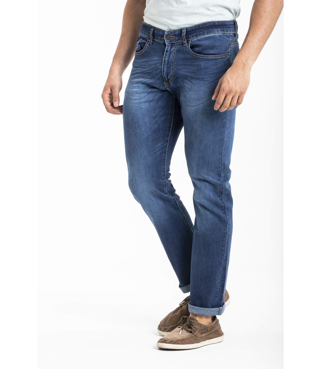 Jeans stretch RL70 Fibreflex® coupe droite confort brossé LUNO DENIM