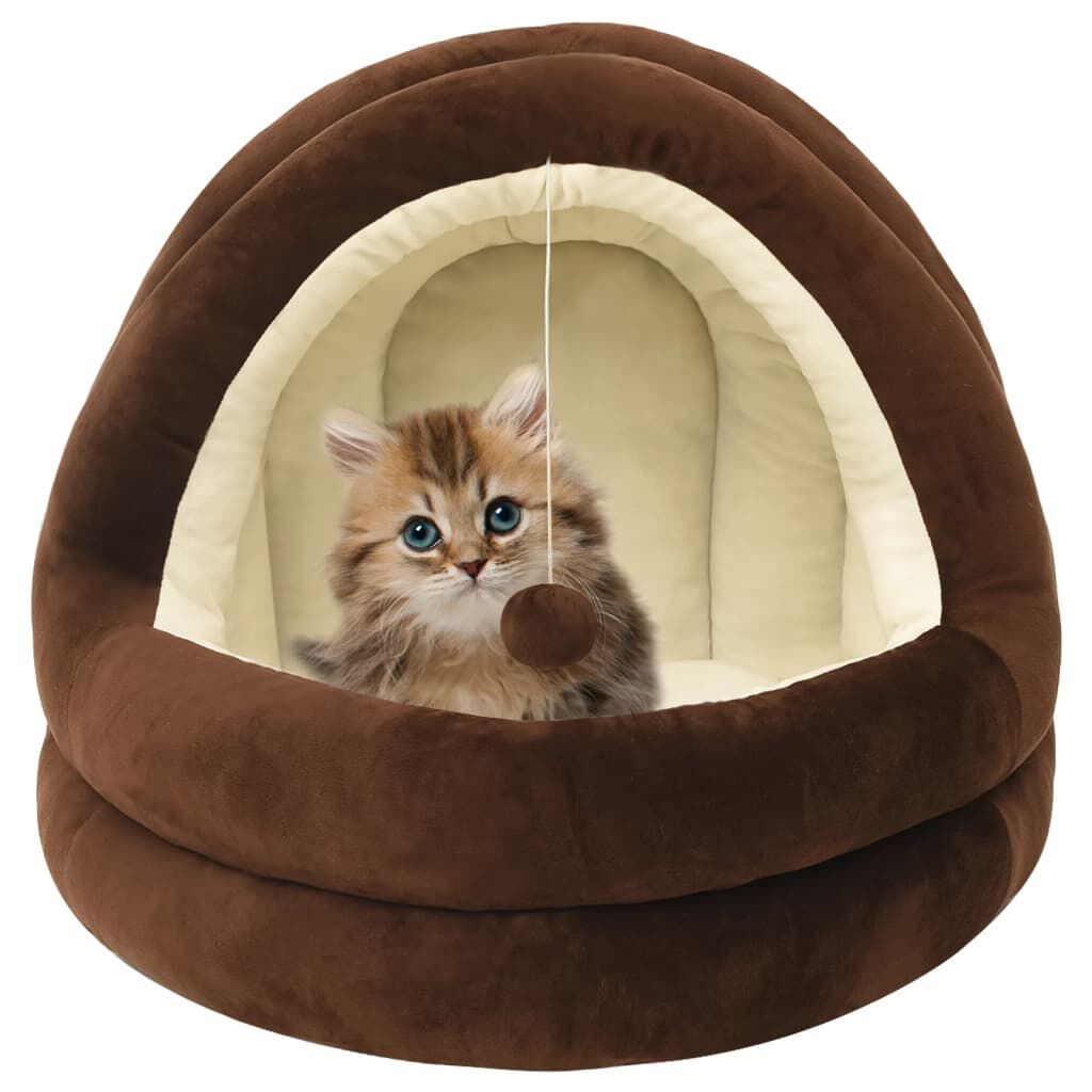 vidaXL Kattenbed, 40x40x35 cm, bruin en crème