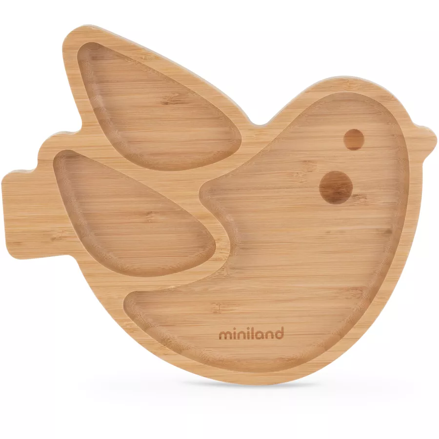 miniland Teller wooden plate chick