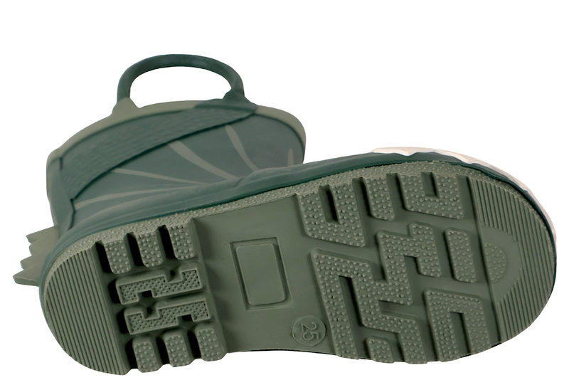 ZIGZAG ROOK KIDS RUBBER BOOT DINO GREEN