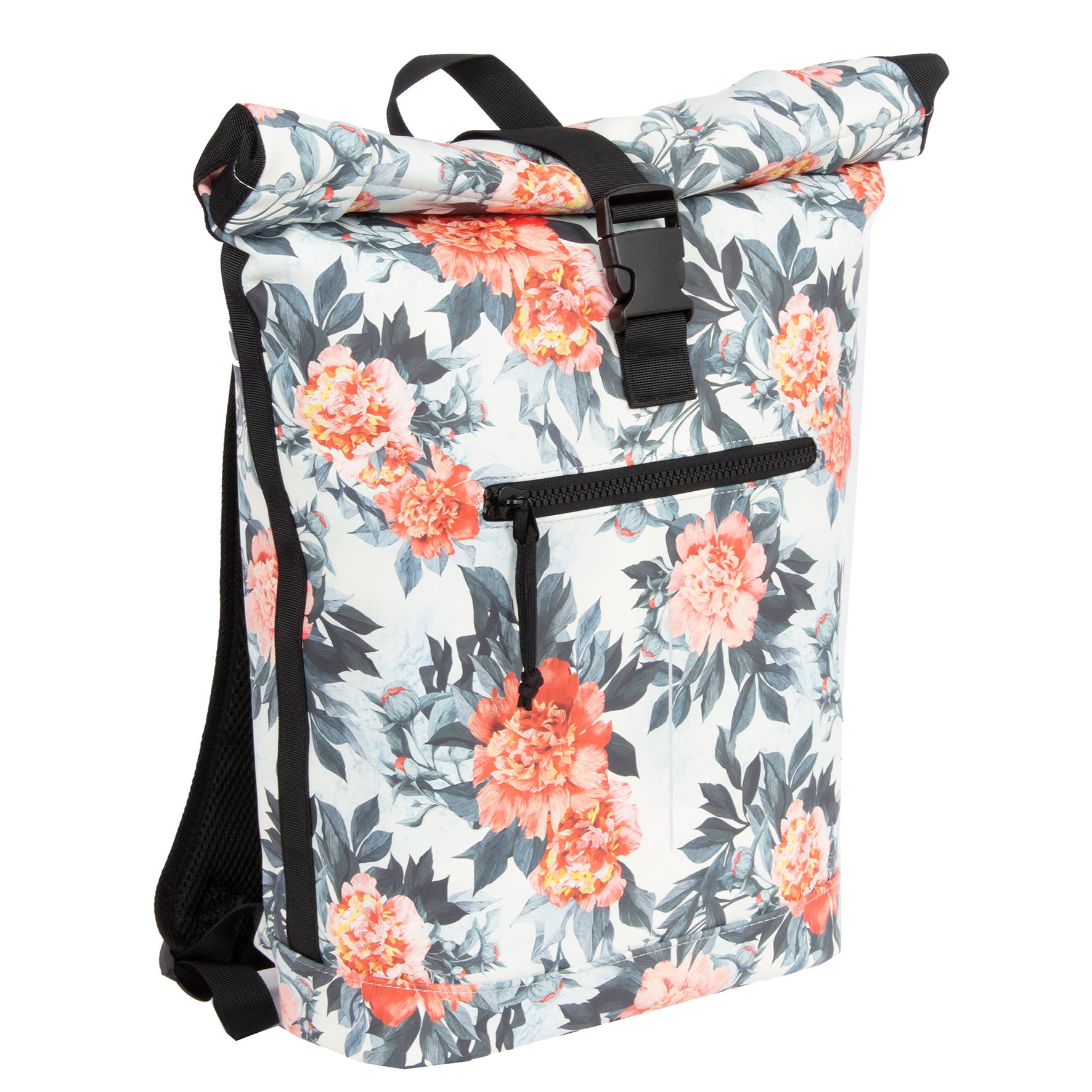 New Rebels Flora Mart New York Rolltop Backpack White