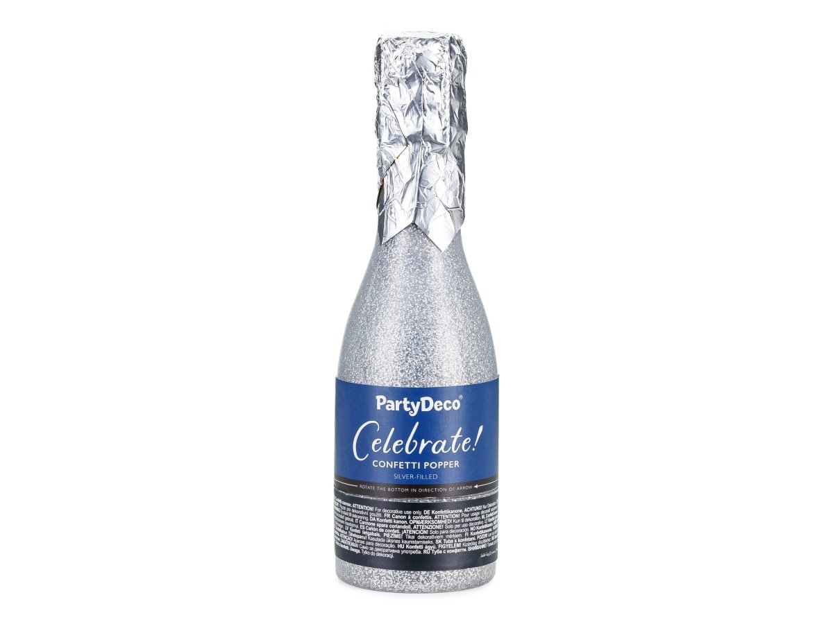 Zilveren Confetti Kanon Champagne 20,5cm