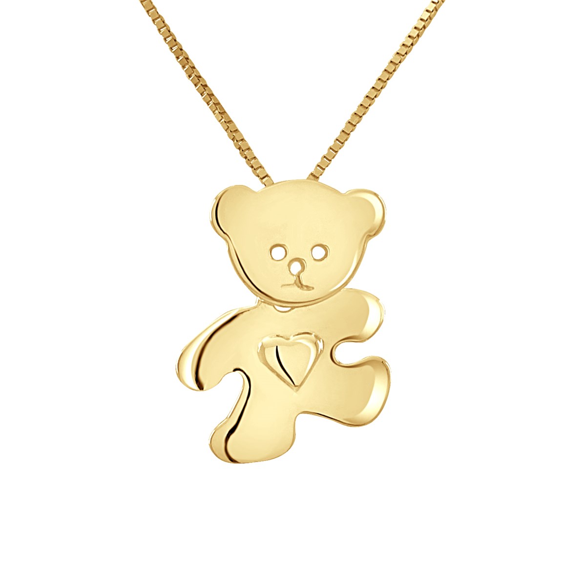 Pendentif OURSON COEUR - Or Jaune
