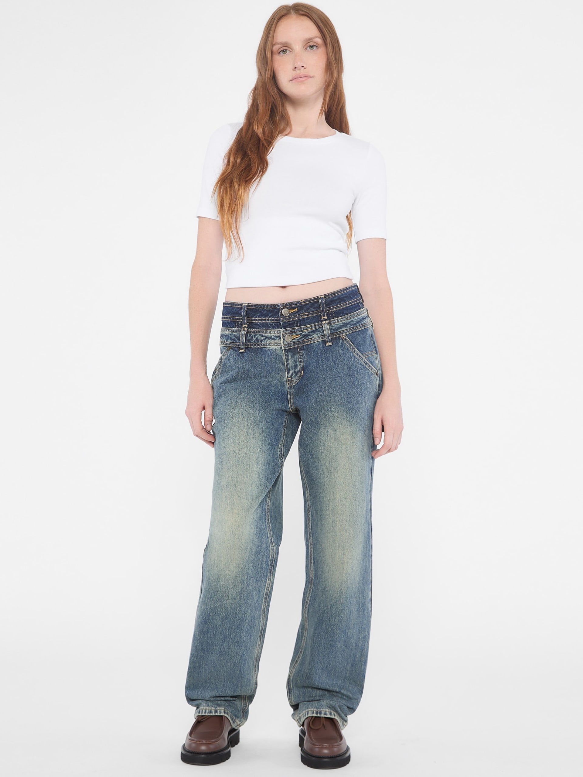 Calça jeans Carpenter com cós duplo da GUESS Originals