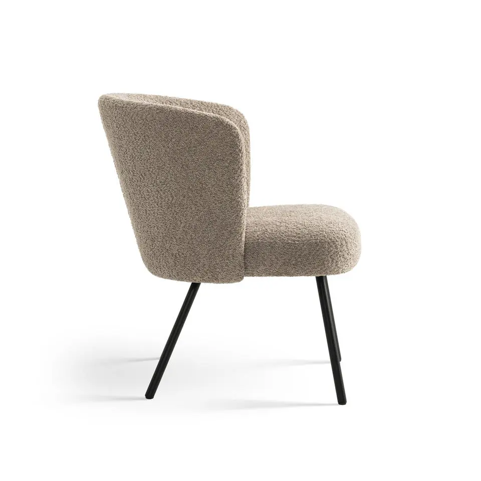 Furnihaus Fauteuil Cindy Boucle Taupe Stof